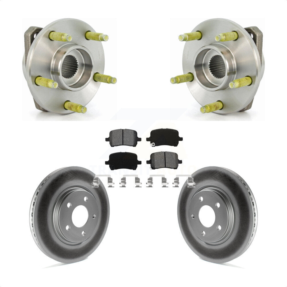 Hub Bearing Coated Brake Rotor And Pad Front Kit For Chevrolet Malibu Pontiac G6