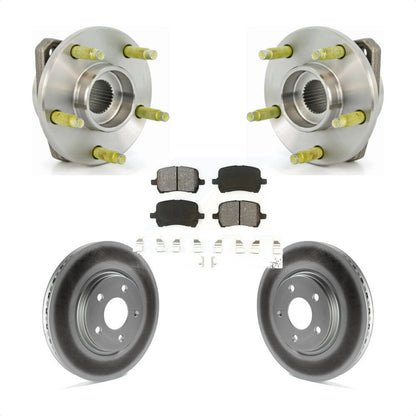 Hub Bearing Coated Brake Rotor & Pads Front Kit For 2006-2007 Pontiac G6 Non-ABS
