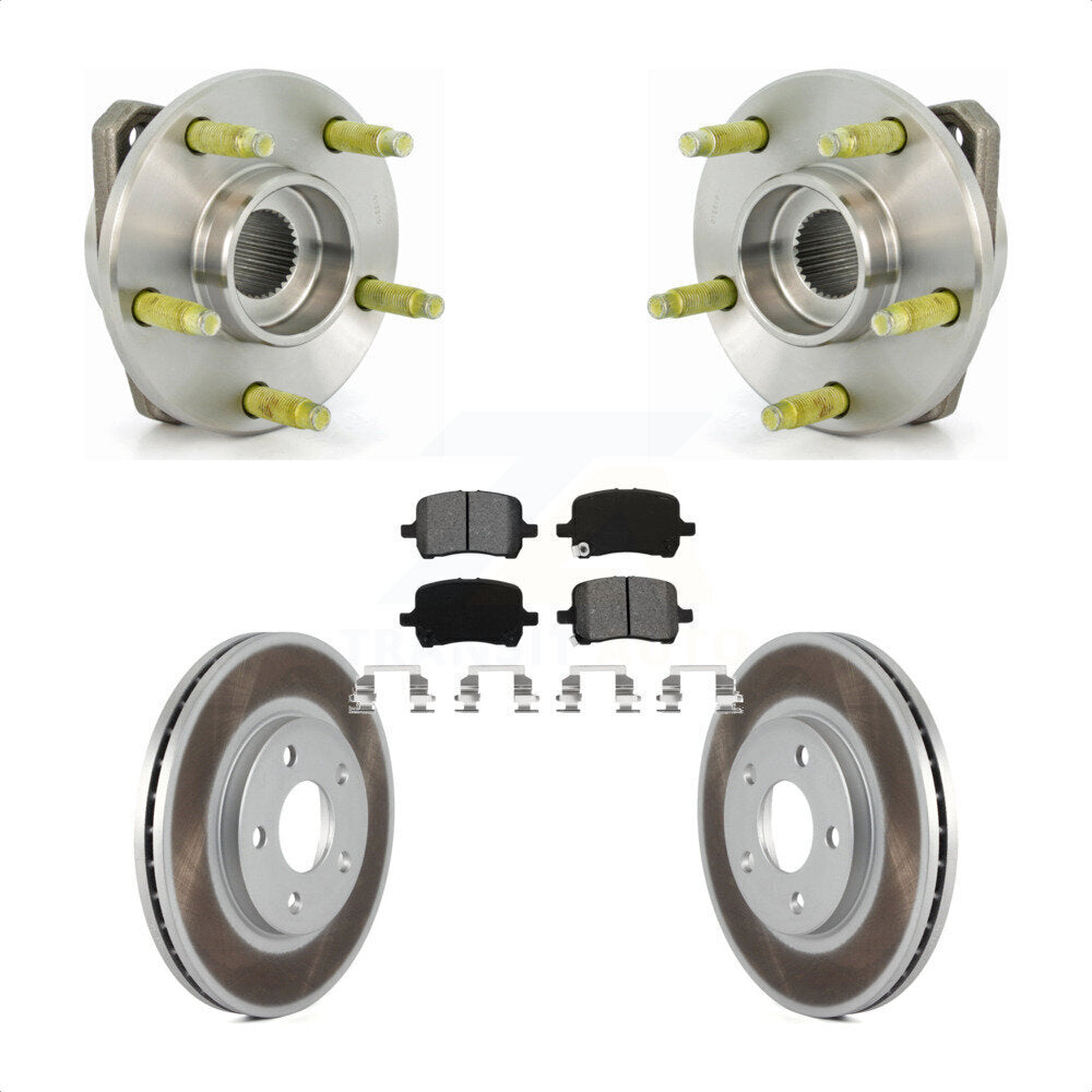 Hub Bearing Assembly Coated Disc Brake Rotor Pads Front Kit For Chevrolet Malibu