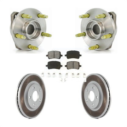 Hub Bearing Coated Brake Rotor And Pad Front Kit For Chevrolet Malibu Pontiac G6