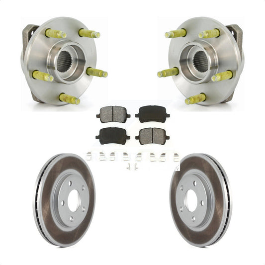 Hub Bearing Coated Brake Rotor And Pad Front Kit For Chevrolet Malibu Pontiac G6