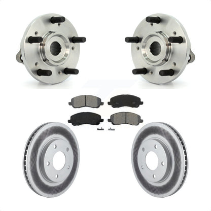 Hub Bearing Coated Brake Rotor And Pad Front Kit For 2010-2012 Mitsubishi Galant