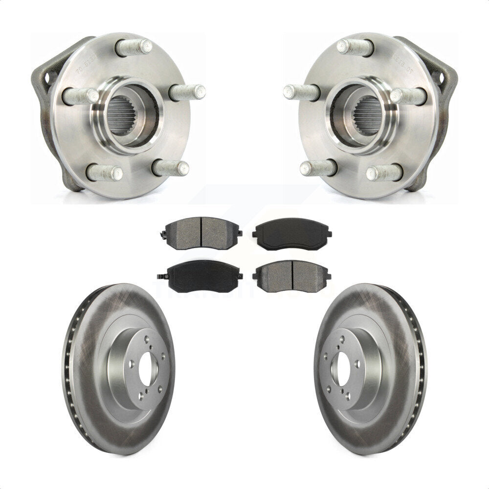 Hub Bearing Coated Disc Brake Rotor Pad Front Kit For 2005 Subaru Outback Legacy