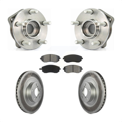 Hub Bearing Coated Disc Brake Rotor Pad Front Kit For 2005 Subaru Outback Legacy