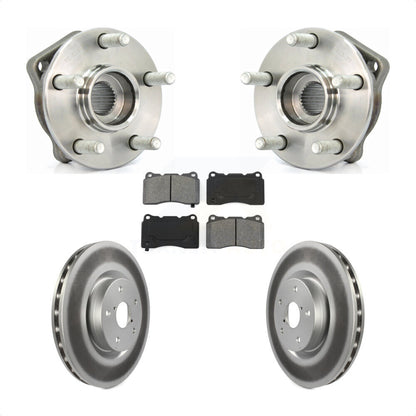 Hub Bearing Coated Brake Rotor & Pads Front Kit For 2014 Subaru WRX Limited Base