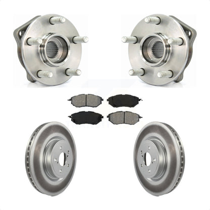 Hub Bearing Coated Brake Rotor Pads Front Kit For Subaru Outback Legacy Forester