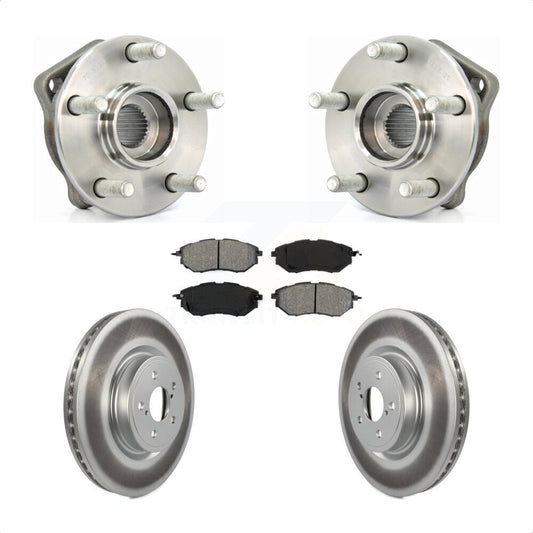 Hub Bearing Coated Brake Rotor Pads Front Kit For Subaru Outback Legacy Forester