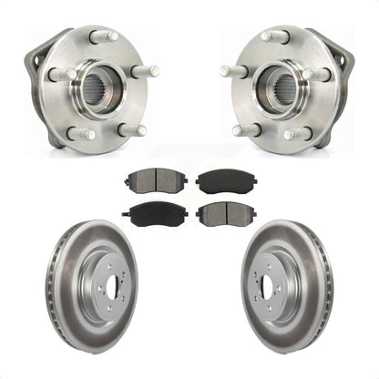 Hub Bearing Assembly Coated Disc Brake Rotor And Pad Front Kit For Subaru Legacy