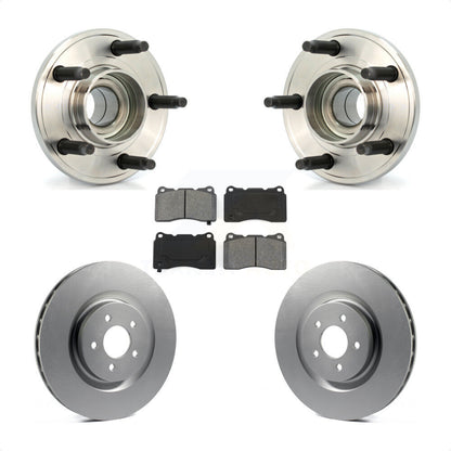 Hub Bearing Assembly Coated Disc Brake Rotor And Pads Front Kit For Ford Mustang