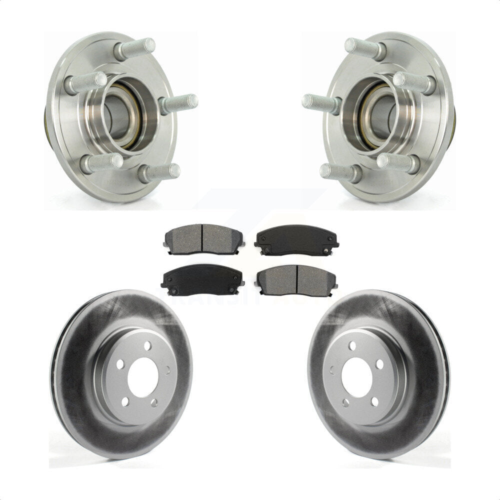 Hub Bearing Coat Brake Rotor Pad Front Kit For Dodge Chrysler 300 Charger Magnum