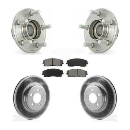 Hub Bearing Coat Brake Rotor Pad Front Kit For Dodge Chrysler 300 Charger Magnum