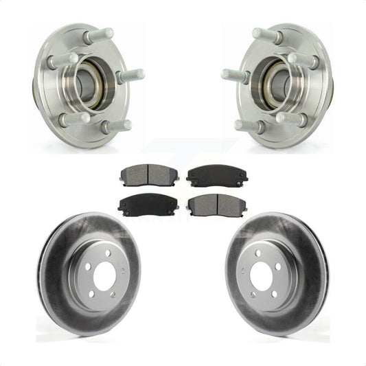 Hub Bearing Coat Brake Rotor Pad Front Kit For Dodge Chrysler 300 Charger Magnum