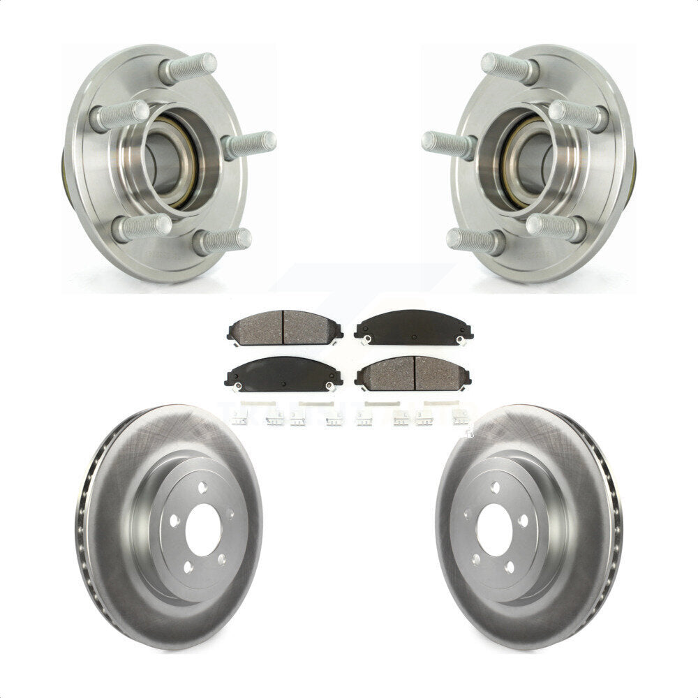 Hub Bearing Coat Brake Rotor Pad Front Kit For Dodge Chrysler 300 Charger Magnum
