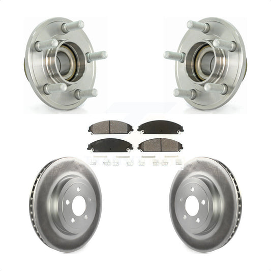 Hub Bearing Coat Brake Rotor Pad Front Kit For Dodge Chrysler 300 Charger Magnum