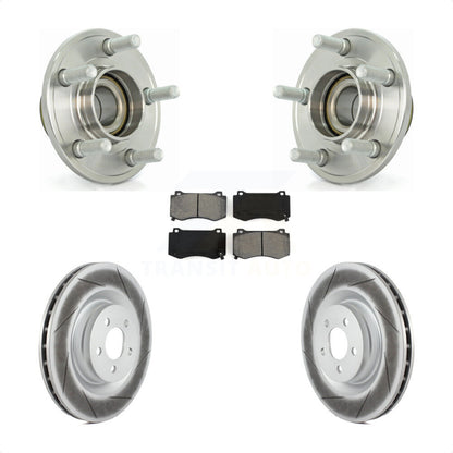 Hub Bearing Coat Brake Rotor Pad Front Kit For Dodge Chrysler 300 Charger Magnum
