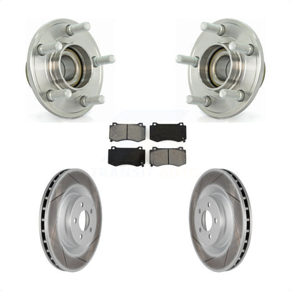 Hub Bearing Coat Brake Rotor Pad Front Kit For Dodge Chrysler 300 Charger Magnum