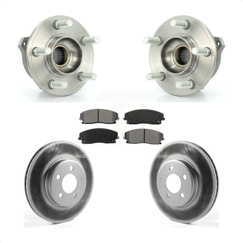 Hub Bearing Coat Brake Rotor Pad Front Kit For Dodge Charger Chrysler 300 Magnum