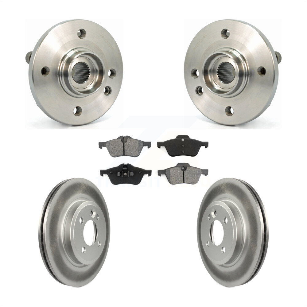 Hub Bearing Assembly Coated Disc Brake Rotors And Pads Front Kit For Mini Cooper