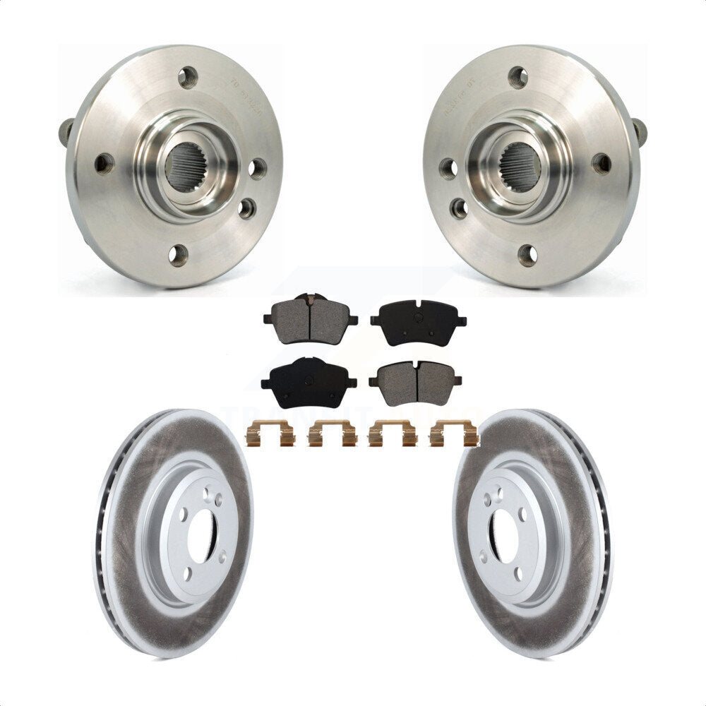 Hub Bearing Assembly Coated Disc Brake Rotors And Pads Front Kit For Mini Cooper
