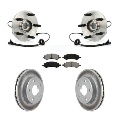 Hub Bearing Coated Brake Rotor And Pad Front Kit For Dakota Dodge Ram Mitsubishi