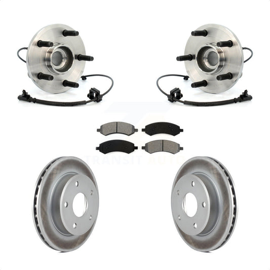 Hub Bearing Coated Brake Rotor And Pad Front Kit For Dakota Dodge Ram Mitsubishi