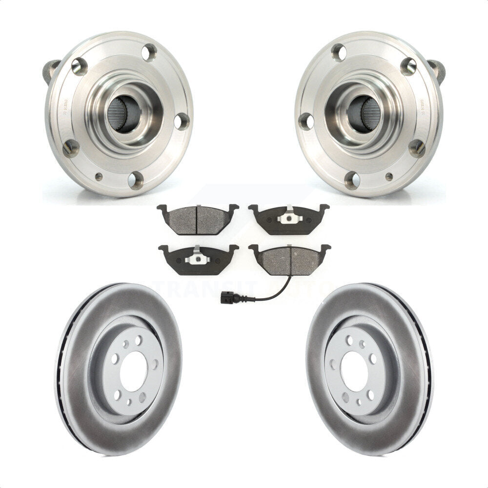Hub Bearing Assembly Coated Brake Rotor Pads Front Kit For Volkswagen Jetta City