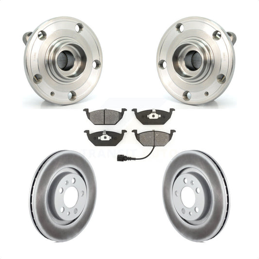 Hub Bearing Assembly Coated Brake Rotor Pads Front Kit For Volkswagen Jetta City