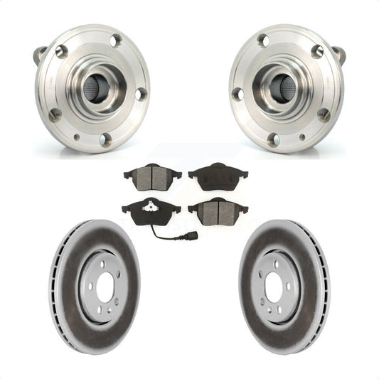 Hub Bearing Assembly Coated Disc Brake Rotor Pads Front Kit For Volkswagen Jetta