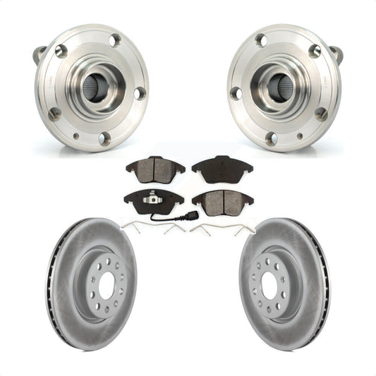 Hub Bearing Coat Brake Rotor Pads Front Kit For Volkswagen Jetta Beetle Audi GTI