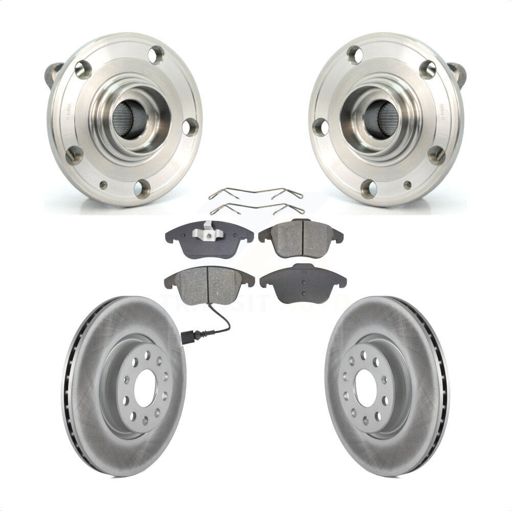 Hub Bearing Coat Brake Rotor Pads Front Kit For Volkswagen Tiguan Passat Audi Q3