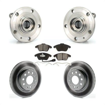 Hub Bearing Coated Brake Rotor Pads Front Kit For Volkswagen GTI Audi A3 Quattro