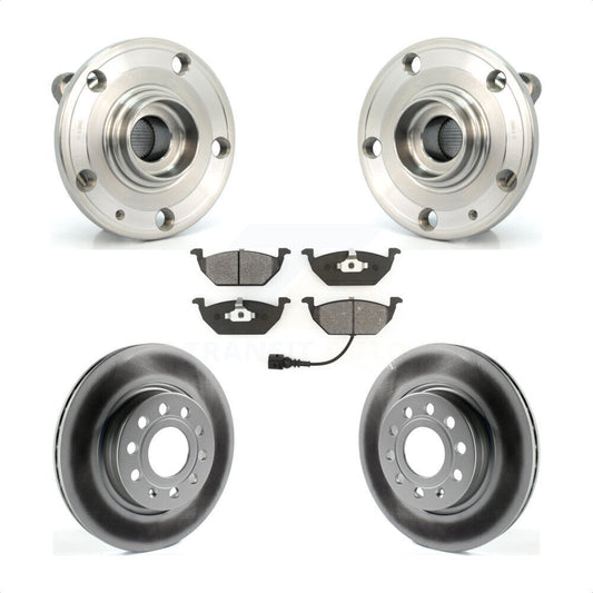 Hub Bearing Assembly Coated Disc Brake Rotor Pads Front Kit For Volkswagen Jetta