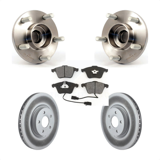 Hub Bearing Assembly Coated Disc Brake Rotor Pad Front Kit For Volvo S40 V50 C70