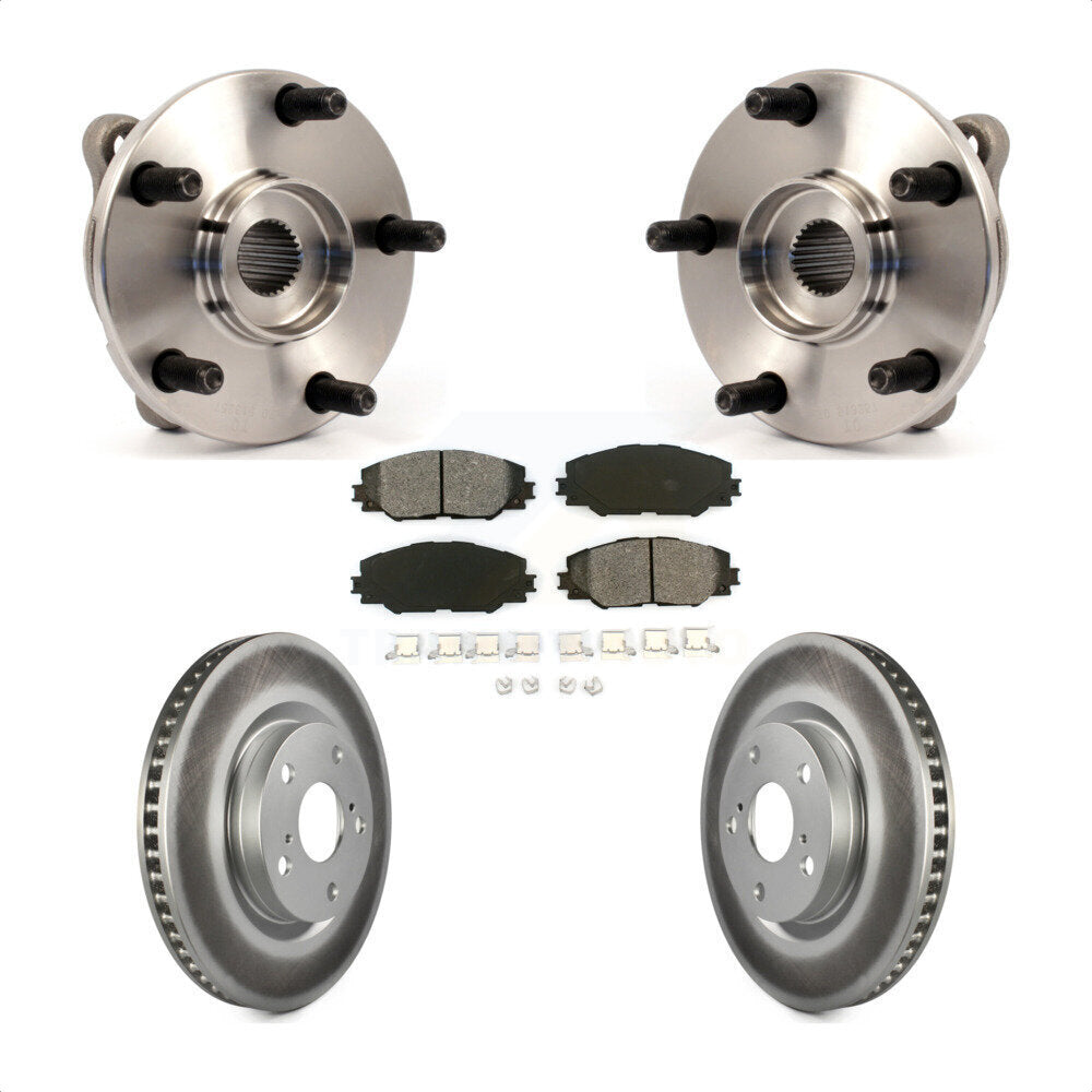 Hub Bearing Coated Brake Rotor Pad Front Kit For Toyota RAV4 Scion Corolla iM tC