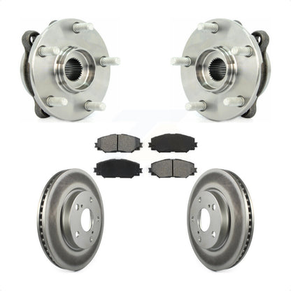 Hub Bearing Assembly Coat Brake Rotor Pad Front Kit For 2013-2018 Toyota RAV4 LE