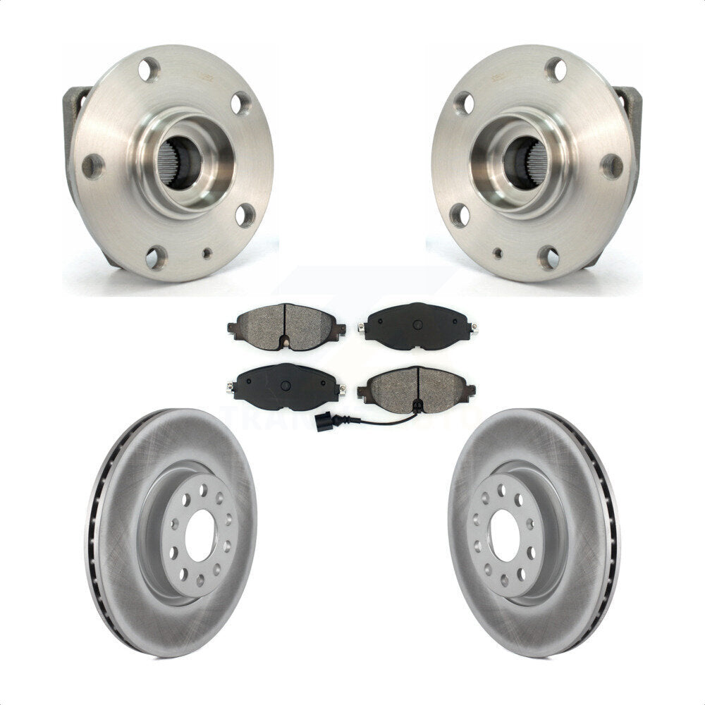 Hub Bearing Assembly Coat Brake Rotor Pad Front Kit For Volkswagen Golf Alltrack
