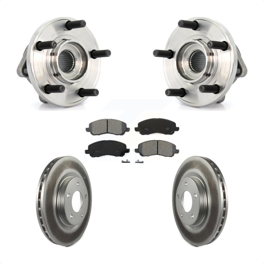 Hub Bearing Coated Disc Brake Rotor Pad Front Kit For Chrysler 200 Dodge Avenger