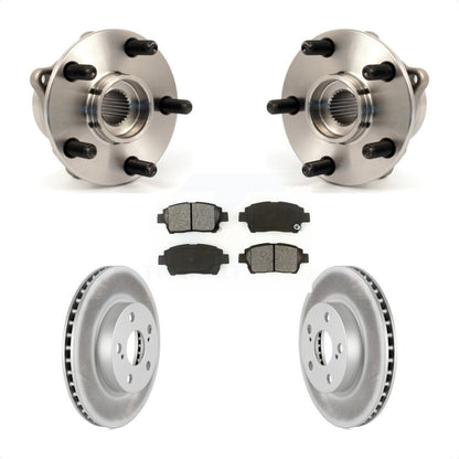 Hub Bearing Assembly Coated Brake Rotor Pad Front Kit For 2004-2009 Toyota Prius