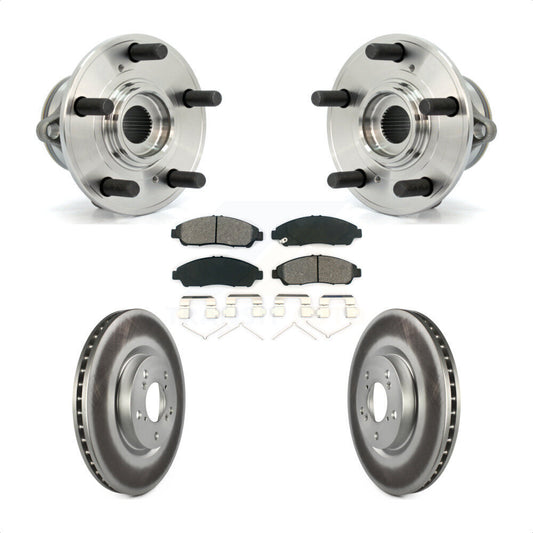 Hub Bearing Coated Disc Brake Rotor Pads Front Kit For Honda Pilot Acura MDX ZDX