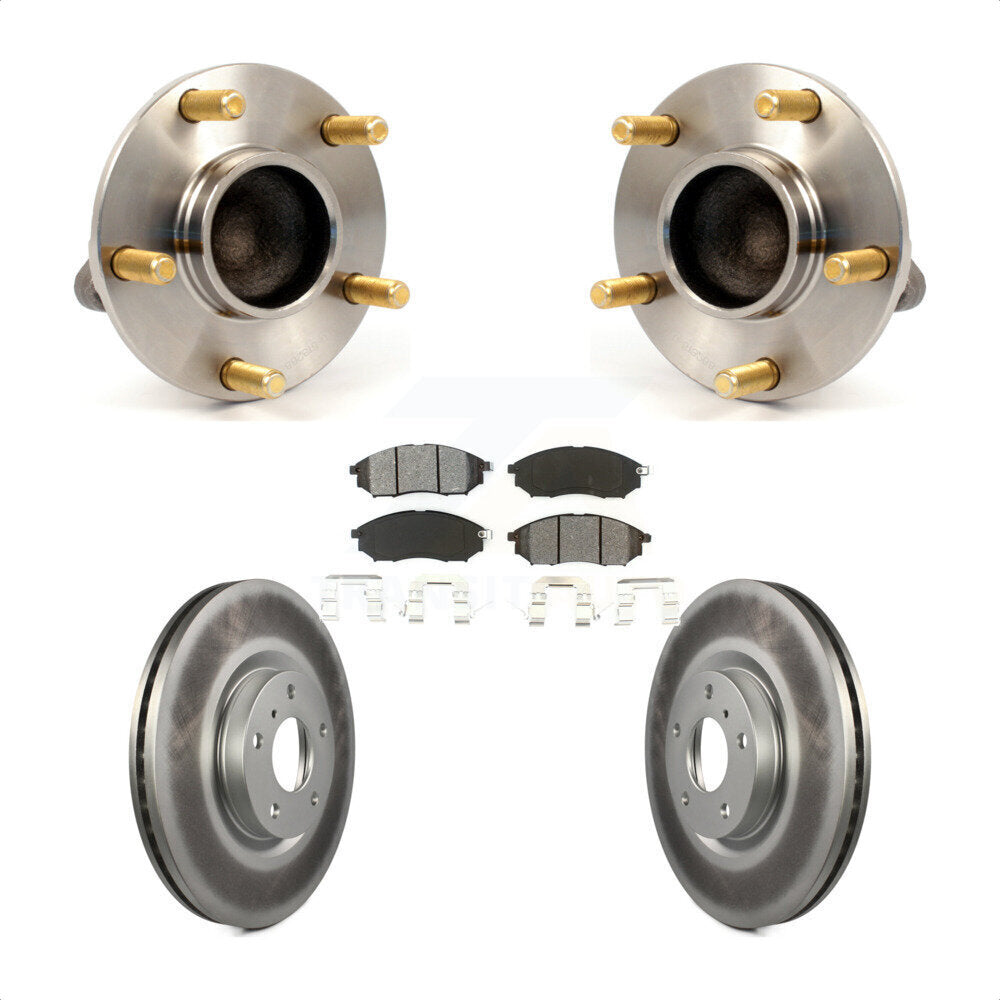 Hub Bearing Assembly Coat Brake Rotor Pad Front Kit For INFINITI G35 Nissan 350Z