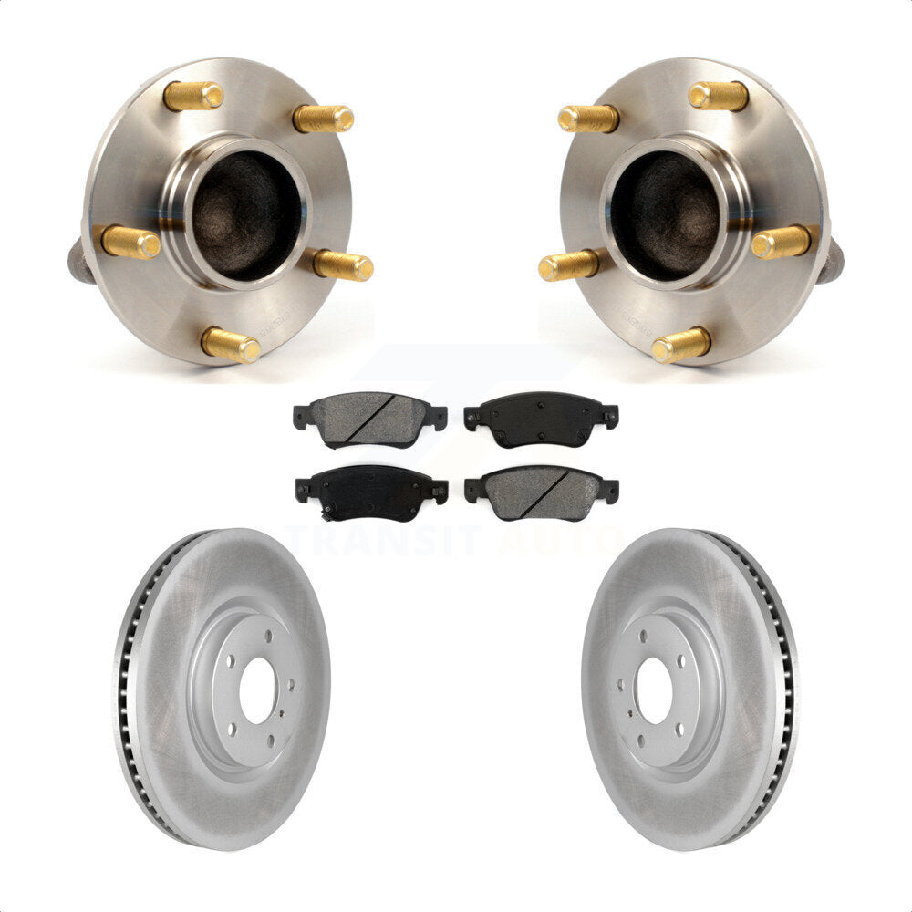 Hub Bearing Assembly Coated Disc Brake Rotor And Pads Front Kit For INFINITI G35