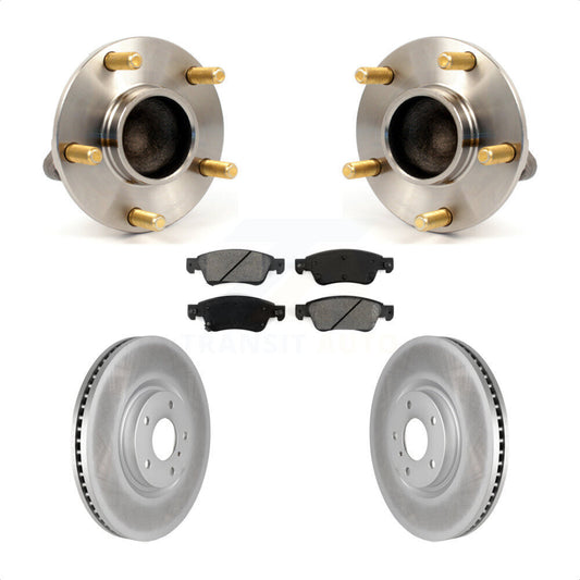 Hub Bearing Assembly Coated Disc Brake Rotor And Pads Front Kit For INFINITI G35