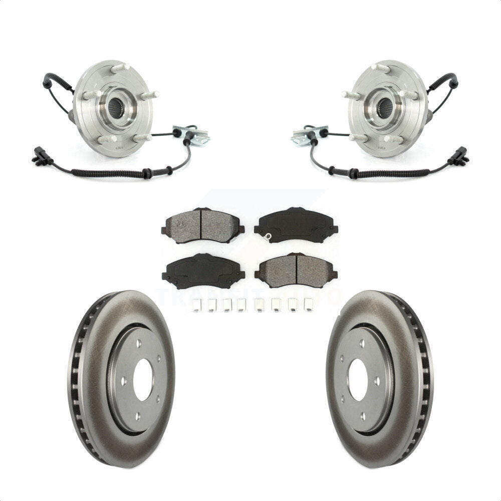 Hub Bearing Coat Brake Rotor Pad Front Kit For Dodge Grand Caravan Chrysler Town