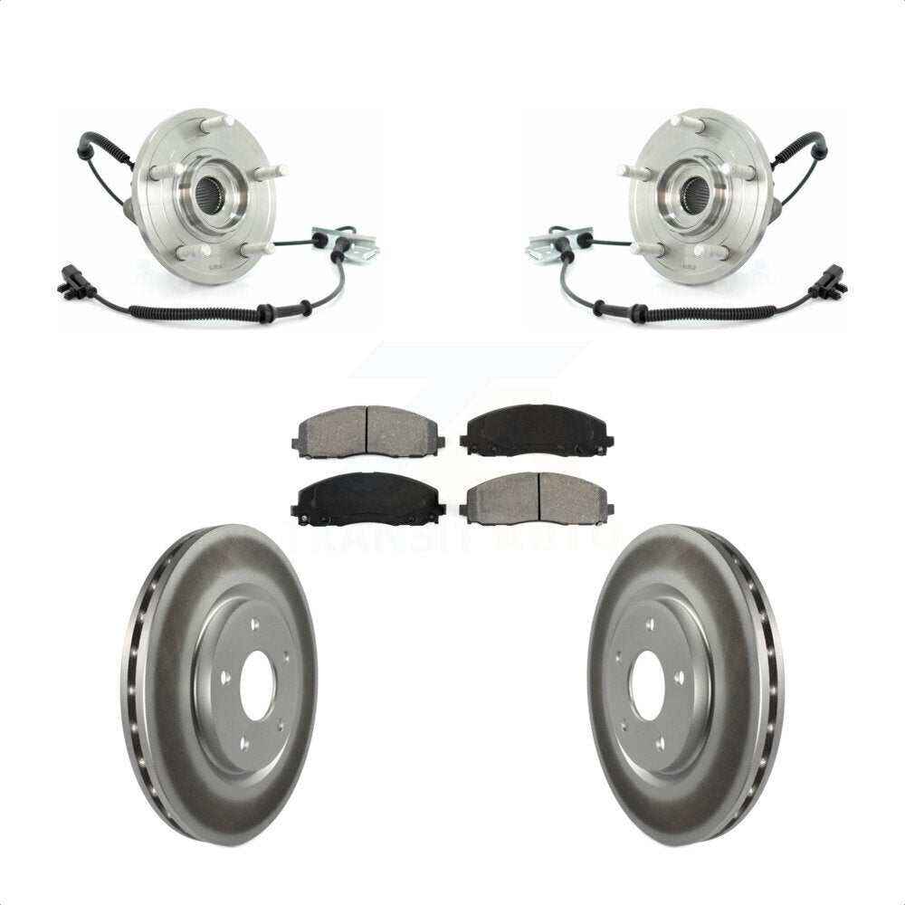 Hub Bearing Assembly Coated Disc Brake Rotor Pad Front Kit For Volkswagen Routan