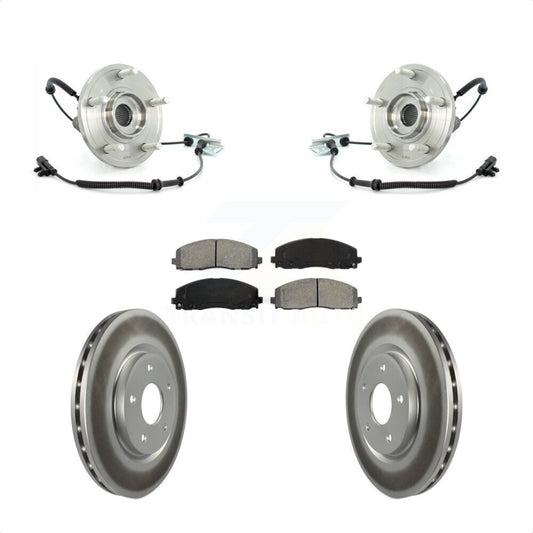 Hub Bearing Assembly Coated Disc Brake Rotor Pad Front Kit For Volkswagen Routan