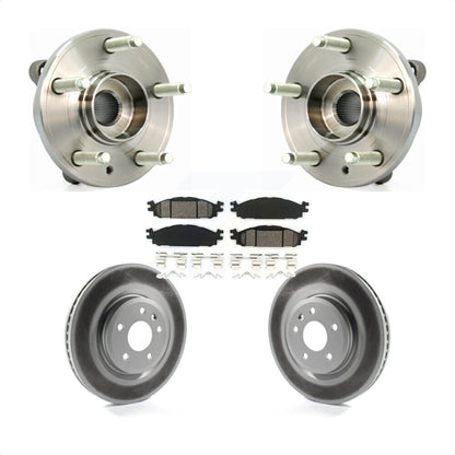 Hub Bearing Coat Brake Rotor Pads Front Kit For Ford Flex Taurus Lincoln MKT MKS