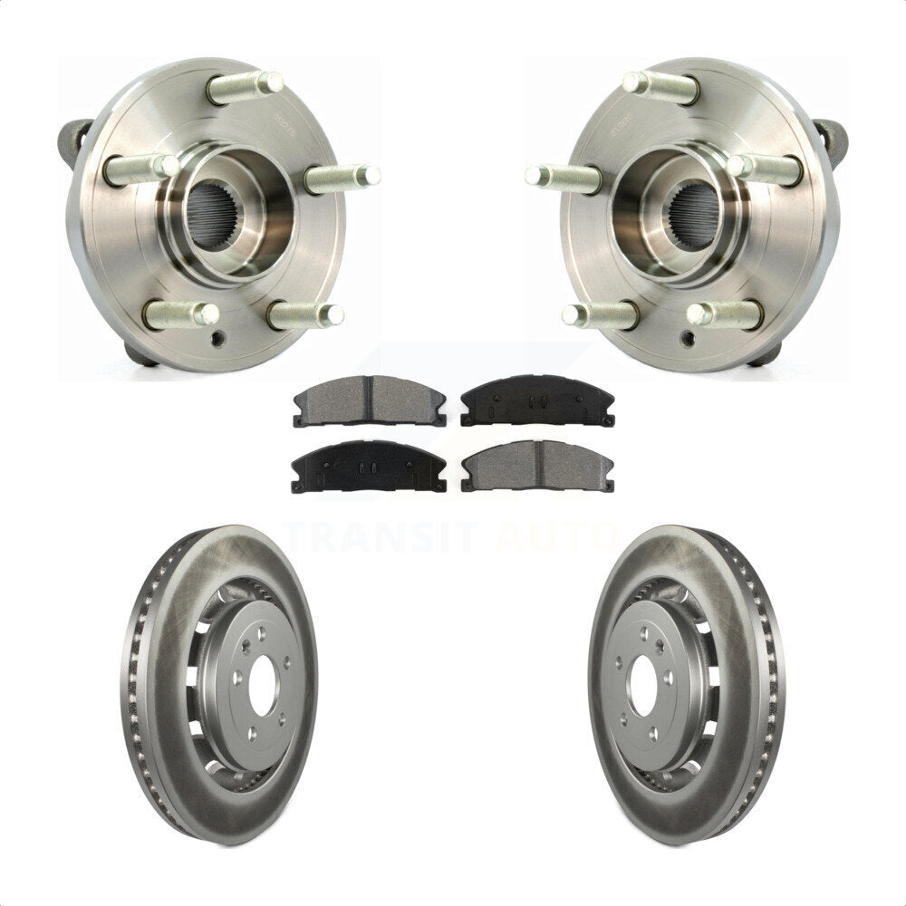 Hub Bearing Coat Brake Rotor Pads Front Kit For Ford Flex Taurus Lincoln MKT MKS