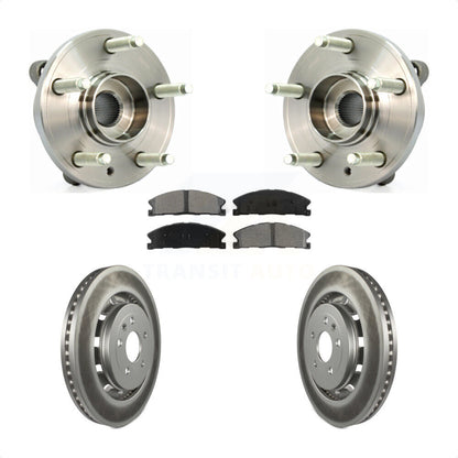 Hub Bearing Coat Brake Rotor Pads Front Kit For Ford Flex Taurus Lincoln MKT MKS