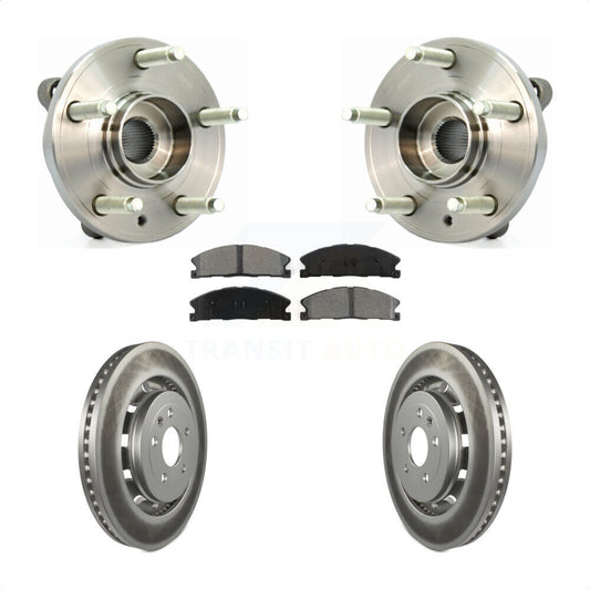 Hub Bearing Coat Brake Rotor Pads Front Kit For Ford Flex Taurus Lincoln MKT MKS