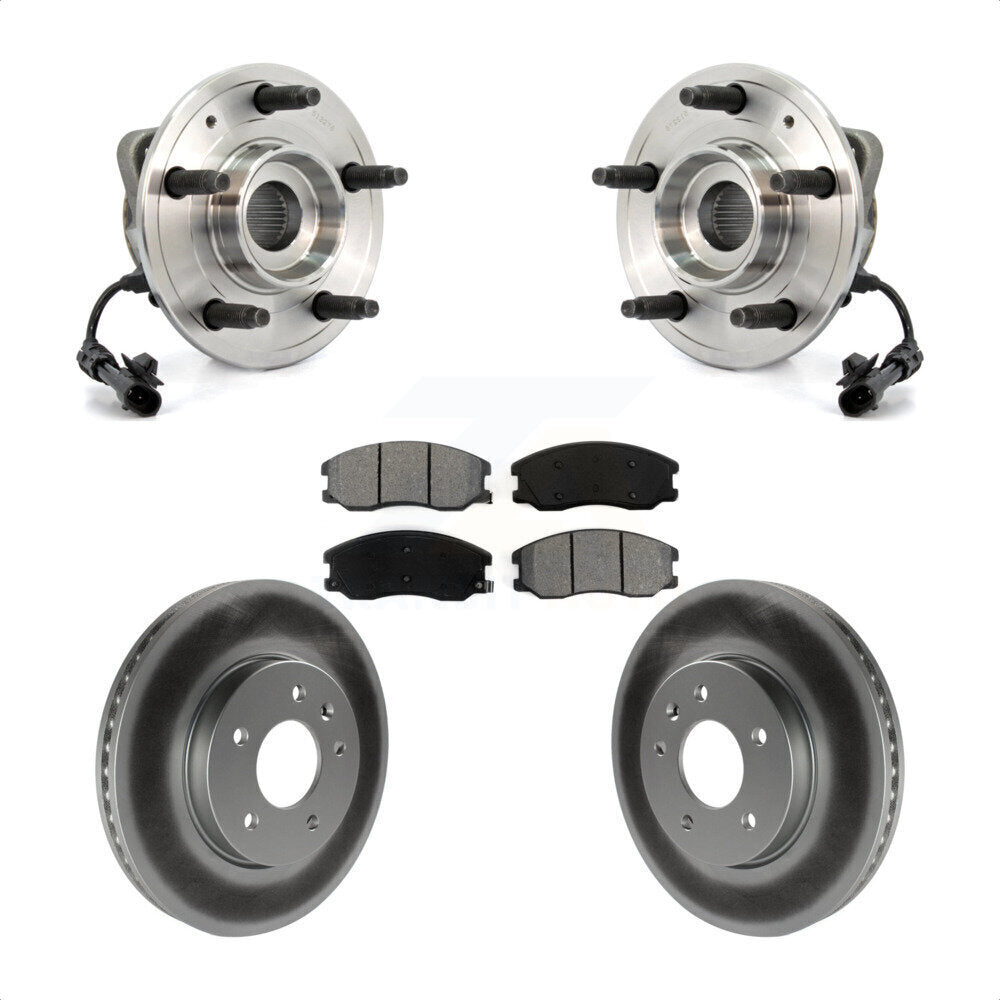 Hub Bearing Coat Brake Rotor Pad Front Kit For Chevrolet Equinox Pontiac Torrent